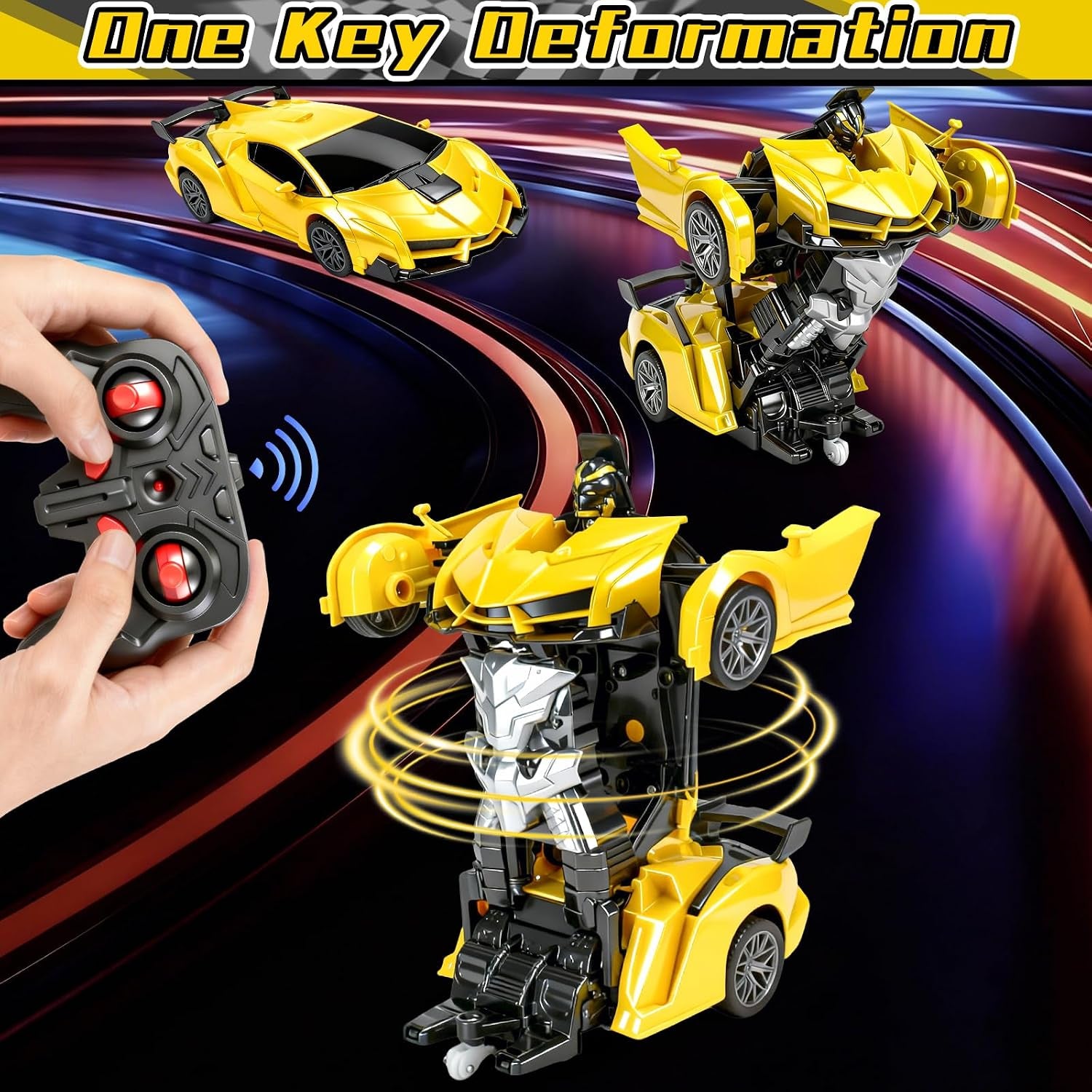 Transform Robot Toy, Remote Control Car for Boys 4-7 8 9 10