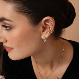 Moissanite Hoop Earrings for Women — 925 Sterling Silver, CZ, Hypoallergenic