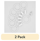 1" White Curtain Clip Rings (7 Pack)