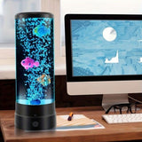 7-Color LED Bubble Aquarium Lamp with Moving Fish