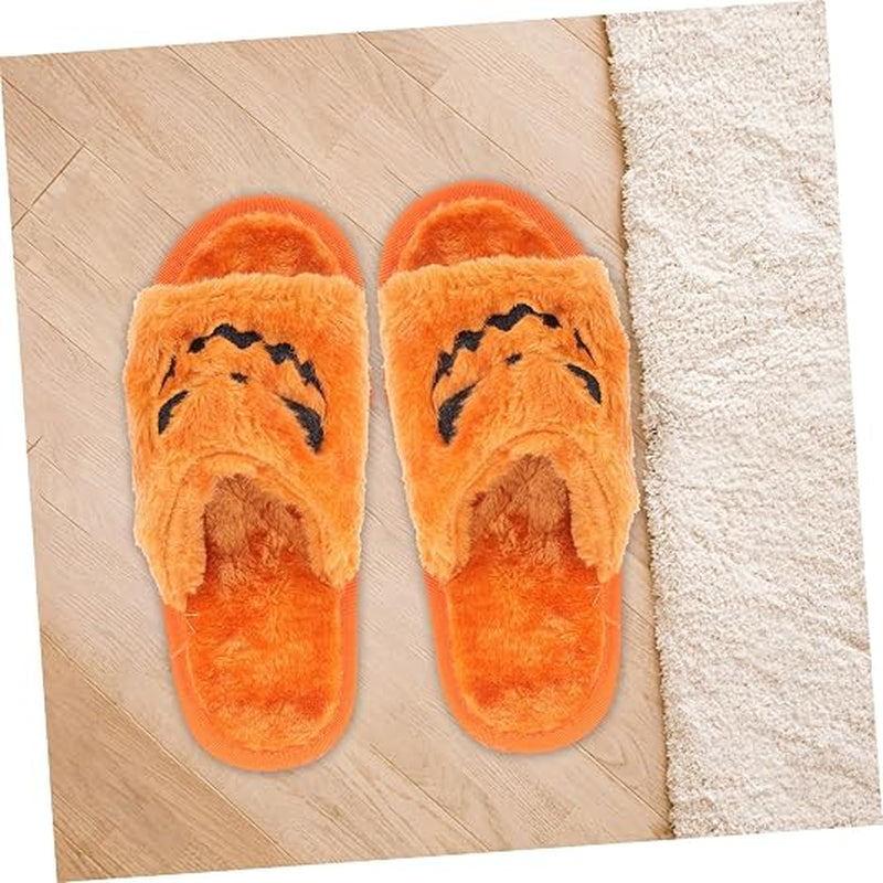 Pumpkin Plush Slippers Costume Cute Slippers Home Slippers Halloween Pumpkin Slipper Animatronic Spooky