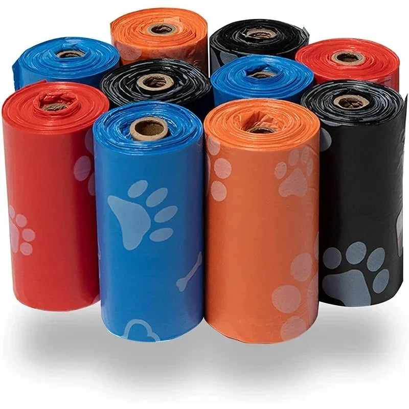 Dog Poop Bag Outdoor Cleaning Poop Bag Outdoor Clean Pets Supplies for Dog Refill Garbage Bag Pet Supplies (5 Rolls - 75 Bags)