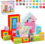 100PCS Magnetic Blocks, Magnet Educational Learning Toys for Kids, Boys and Girls, Magnetic Building Blocks Cubes, Stacking Magnets for Kids, Birthday Gifts for Boys and Girls Age 3+
