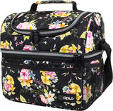 Insulated Lunch Bag for Men Women, Double Decker Leakproof, Teal Blue