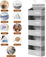 5-Tier Over-the-Door Organizer – Hanging Storage with 10 Side Pockets