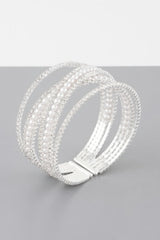 Multi Cross Jewel Cuff Bracelet
