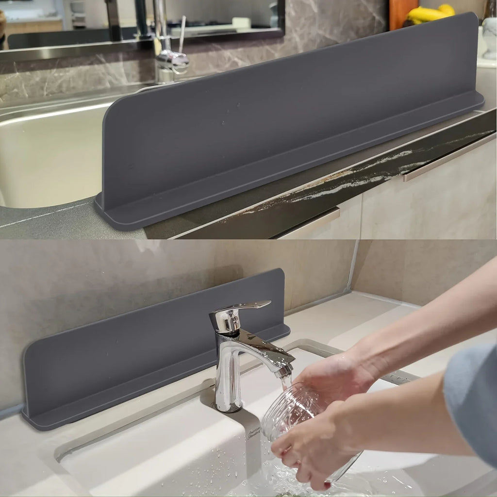 Silicone Sink Splash Guard – Waterproof Faucet Splash Protector Mat for Kitchen & Bathroom Sinks