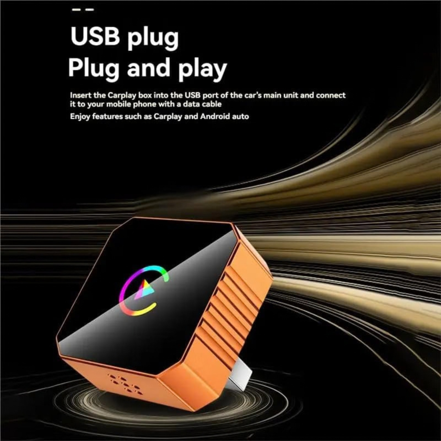 Wireless Carplay Adapter for Iphone & Android, 2-In-1 Bluetooth Carplay Adapter