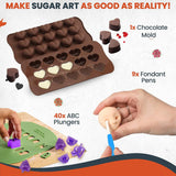 700Pcs Cake Decorating Kit with Baking Supplies - Cake Turntable for Decorating with Baking Pans, Leveler, 24 Numbered Piping Tips, 2 Spatulas, Fondant Tools, Video Course, Pattern Chart & More