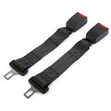 2Pcs Car Seat Belt Extender 14.37In Buckle Tongue Webbing Extension Safety Belt Auto Belt Clip Lengthening