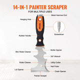 Drywall Knife Set, 6 PCS Drywall Tools Includes 3In Painter Scraper, Two Putty Knives, Two Taping Knives and 12In Mud Pan, Stainless Steel Spackle Tool, Drywall Finishing Tools for Home