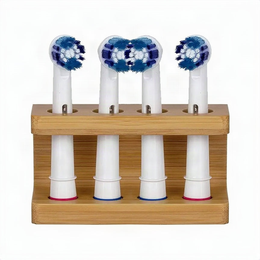 Toothbrush Head Holder, Freestanding Bamboo Storage Holder, Durable Bamboo Toothbrush Holders for Bathroom, Toothbrush Organiser Bathroom Accessories, Practical and Versatile