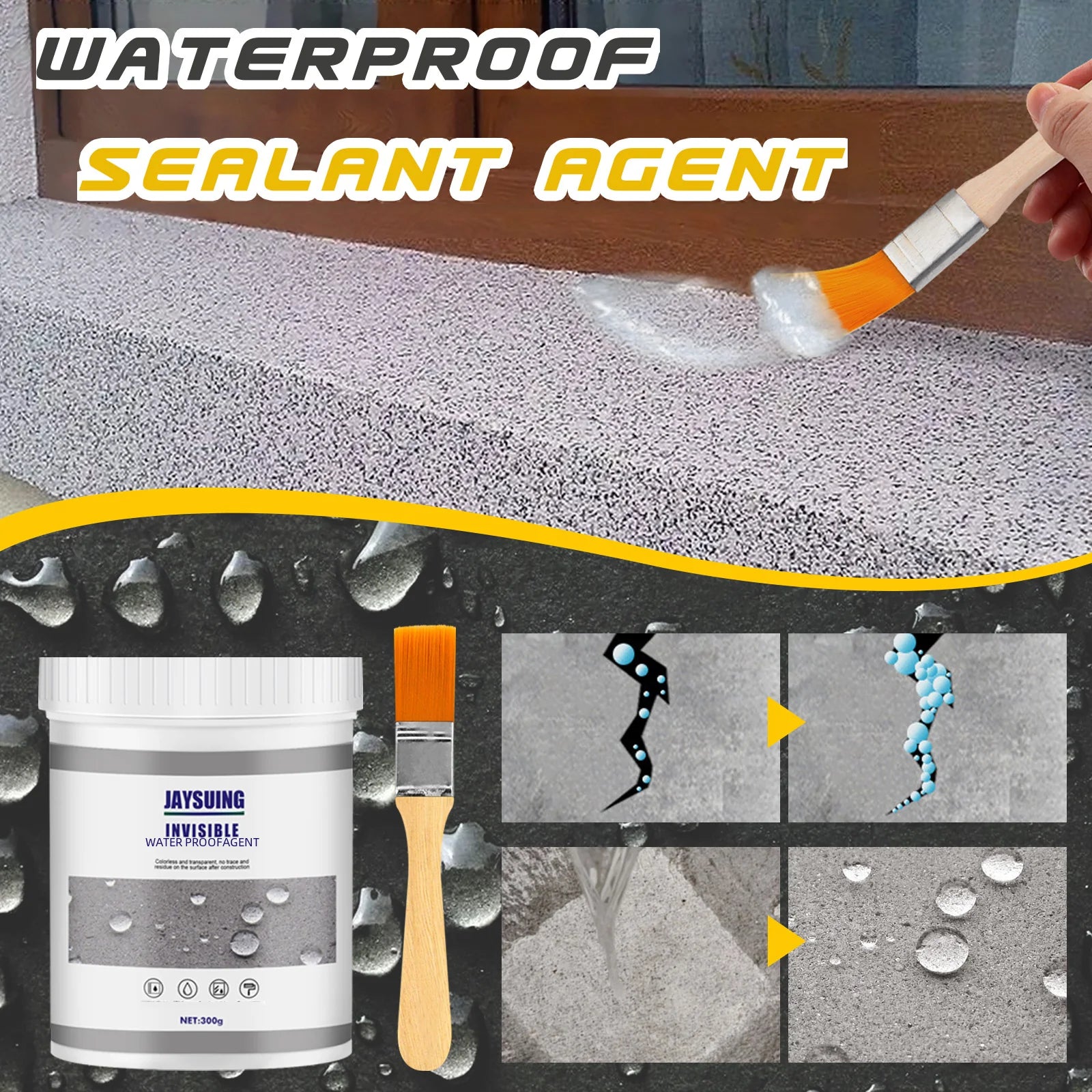 Sealing Compound, Bathroom, Kitchen Exterior Wall, Leak Proof, Water Blocking, Repair, No Need to Smash Brick Coating