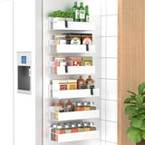 Metal Magnetic Spice Rack for Refrigerator Black, 4 Pack