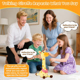 Dancing Giraffe Toy, Tanlking Giraffe Toys Musical Mimicking Toy, Singing 10 Pcs Songs for Baby Boys Girls, Repeating What You Say, Sing+Dancing+Recording+Led