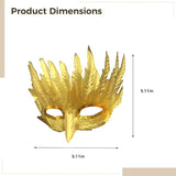 Lightweight Gold Foil Angel Mask with Straps for Women Cosplay and Halloween