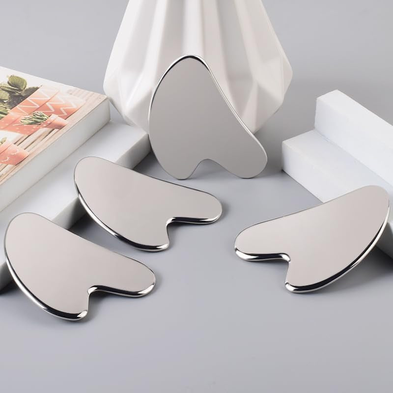 Stainless Steel Gua Sha Tool – Face & Body Massager
