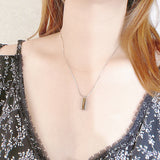 Titanium Steel Small Silver Brick Snake Pendant Gold Brick Snake Bone Chain Unisex Style Exquisite Snake Chain Collarbone Necklace Unique Geometric