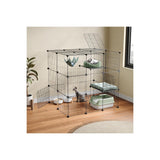 Cat Cages Indoor Enclosure DIY Cat Playpen Catio Detachable Metal Wire Kennels Cats Crate Large Extra Exercise Place Ideal for 1 Cat,35.4 Inches