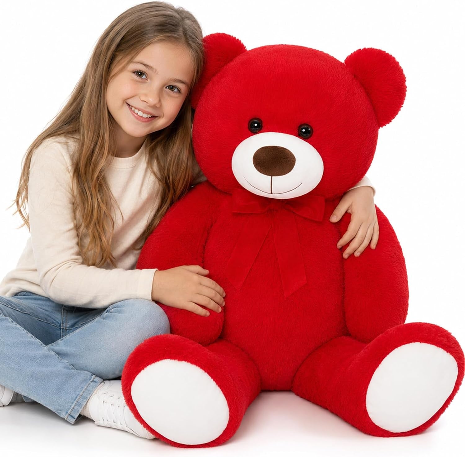 Giant Teddy Bear Stuffed Animal 3Ft,36'' Big Bear for Kid,Large Stuffed Bear for Baby Shower, Teddy Bear for Girlfriend Boyfriend Wife Mom Fiancée Valentine'S Birthday, Tan