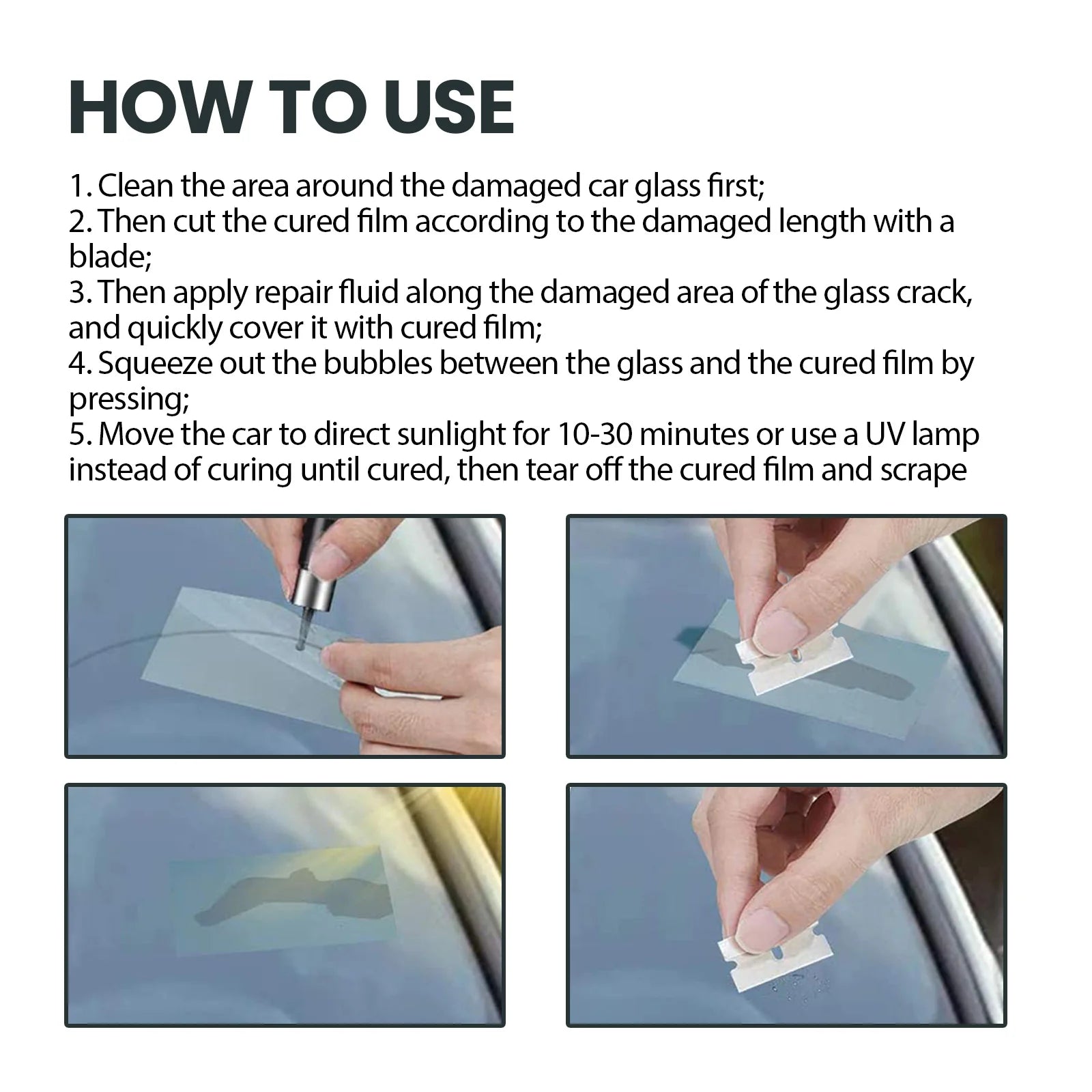 Auto Glass Nano Repair Fluid for Windshield Crack Repair