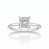 Princess Cut CZ Engagement Ring for Women — 925 Sterling Silver, Square CZ Solitaire