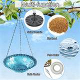 Hanging Bird Baths and Feeders for Outdoors, Plastic Bird Water Bowls for Garden and Yard Use