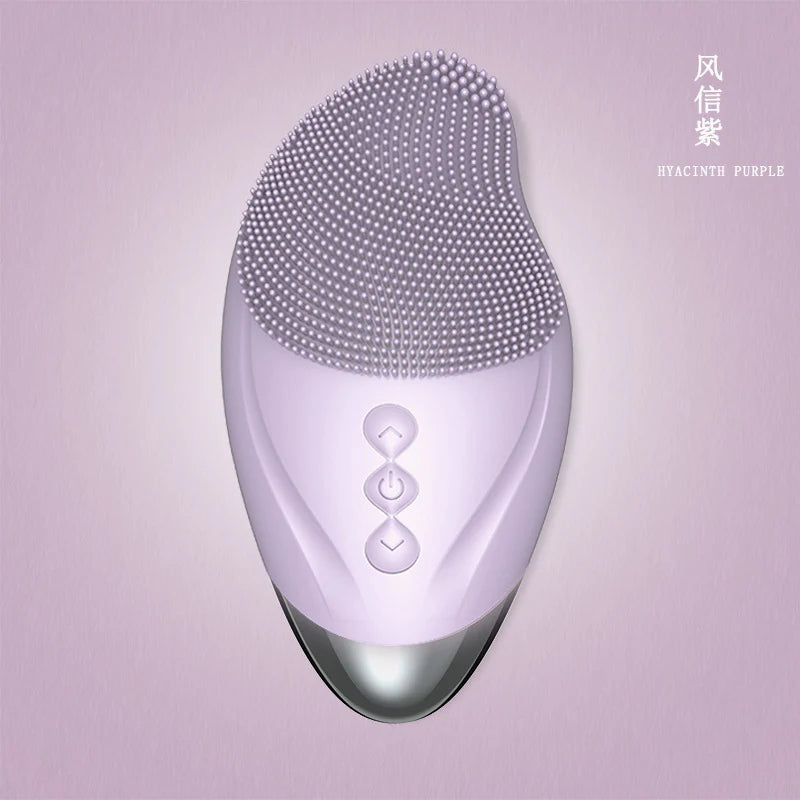 Household Electric Ultrasonic Facial Cleanser Wireless Waterproof Silicone Pore Cleaning Facial Brush Beauty Massage Introduction Instrument