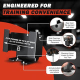 Power Rack Phone Mount, Hook-On Smartphone Holder for 2”×2”/3”×3” Squat Rack Upright, Tool-Free Installation, Vertical & Horizontal Viewing, Fits Phones up to 3.22” Wide