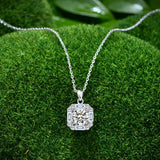 Round Brilliant Cut CZ Necklace for Women — 925 Sterling Silver, Diamond-Style Pendant