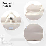 Beige Hanging Packing Cube, 7-Compartment Foldable Travel Organizer with Handbag Design