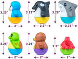 Bobbers™ Bob, Wobble & Float Upright Toddler Bath Toys, 6 Pack | Unique Wobbling Action | Sealed, No Hole Baby Bath Toys | Engaging Bathtub Toys for Kids | Water Table & Baby Pool Play