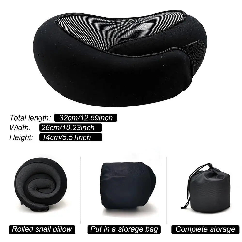 Memory Foam Neck Support Pillow with Head Cushion for Camping and Travel