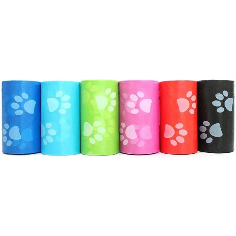 Dog Poop Bag Outdoor Cleaning Poop Bag Outdoor Clean Pets Supplies for Dog Refill Garbage Bag Pet Supplies (5 Rolls - 75 Bags)
