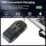 Mens USB Electric Shaver Trimmer Razor Rechargeable Hair Beard Shaving Machine