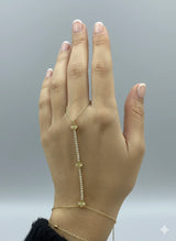 VIP Gold Crystal Hand Chain Bracelet