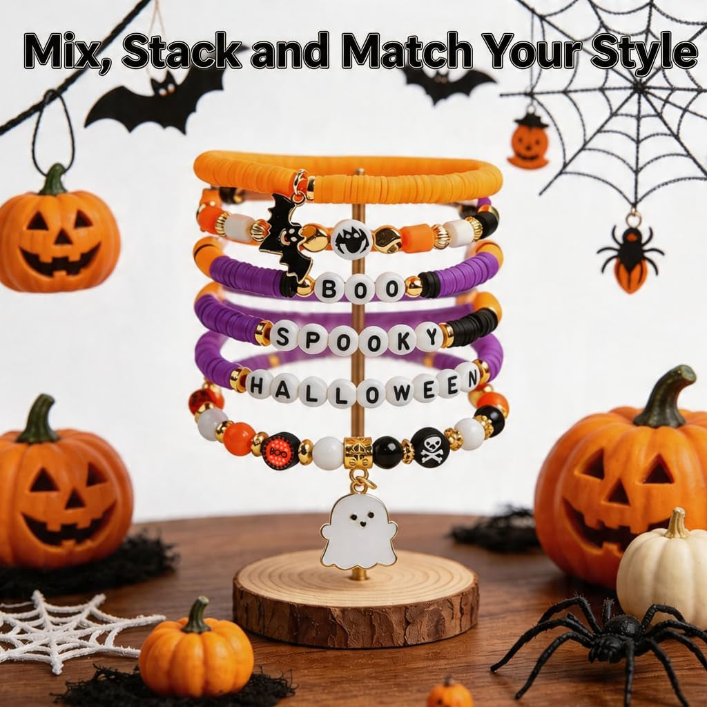 Halloween Party Favors - 6 Pack HALLOWEEN Bracelets