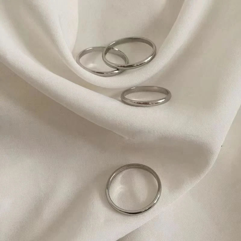 Factory Direct Sales Titanium Steel Ring 2025 Ring Women'S Titanium Steel Ring Fashionable Elegant Index Finger Ring Drop Shipping
