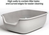Betterbox Non-Stick Large Litter Box, Pet Safe Coating for Easier Cleaning, Open Top Promotes Healthy Usage, Made of Stronger ABS Plastic