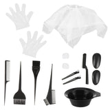 11 Piece Hair Coloring Tool Kit Dye Bowl and Disposable Gloves