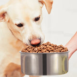 1Pc M Size Stainless Steel Dog Bowl Pets Hanging Food Bowl Detachable Pet Cage Food Water Bowl with Clamp Holder