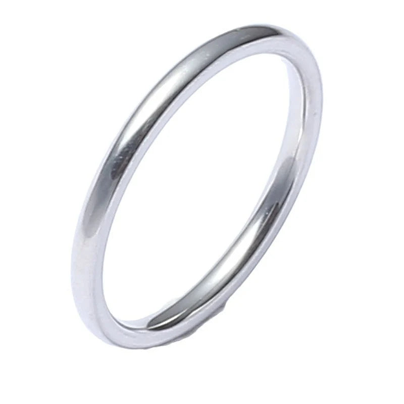 Factory Direct Sales Titanium Steel Ring 2025 Ring Women'S Titanium Steel Ring Fashionable Elegant Index Finger Ring Drop Shipping