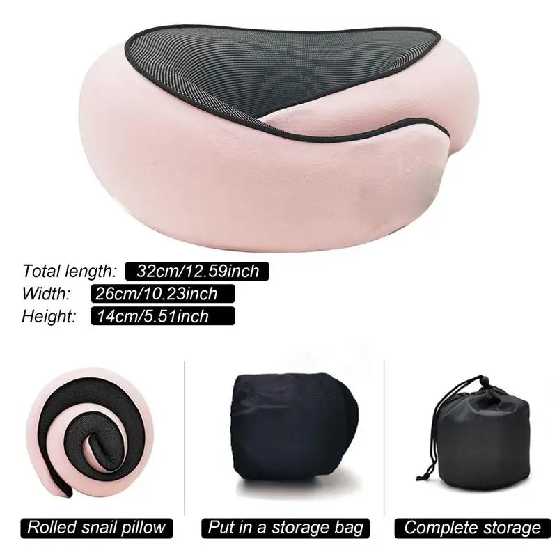 Memory Foam Neck Support Pillow with Head Cushion for Camping and Travel
