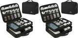 Electronics Organizer Travel Case, Cable Organizer Bag, Black