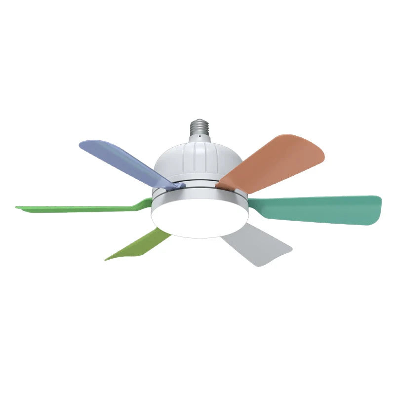 LED Fan Cross-Border New Ultra-Quiet Fan Light E27 Detachable Fan Blade Light Restaurant Bedroom Remote Control Ceiling Fan Light
