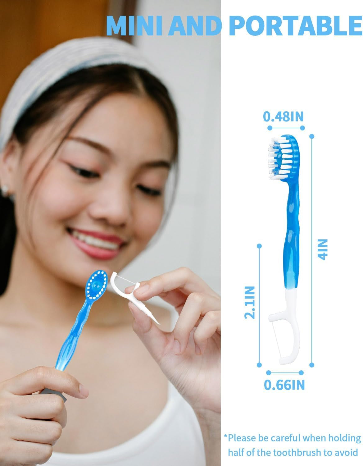 5-in-1 Disposable Travel Toothbrush Kit