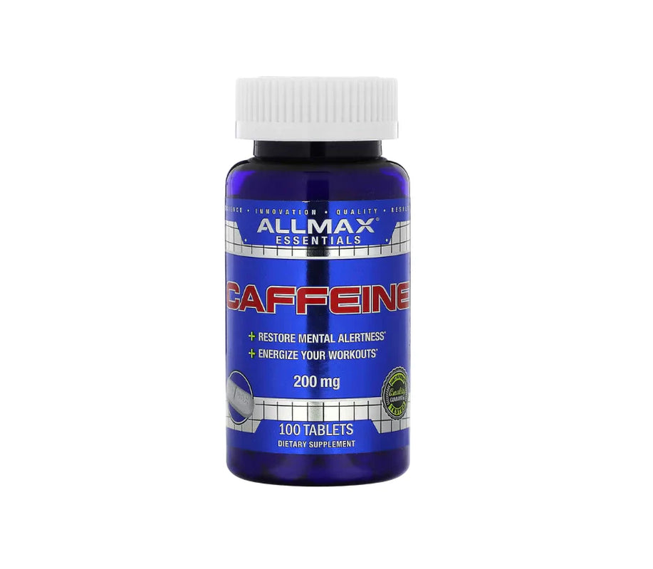Nutrition Caffeine Pills, Sustained Energy & Pre - Workout Mental Focus, Fast Absorbing & Vegan, 200 Mg, 100 Tablets