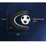 Magnetic Levitation Soccer Ball, Levitating Ball with C Shaped Shelf, Levitating Display Soccer with LED Lights for Men'S Gift, Cool Decor (US Plug)