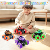 Monster Trucks for Boys Age 4-7, Toy Trucks for Toddlers 2-4 Years (4 Pack)