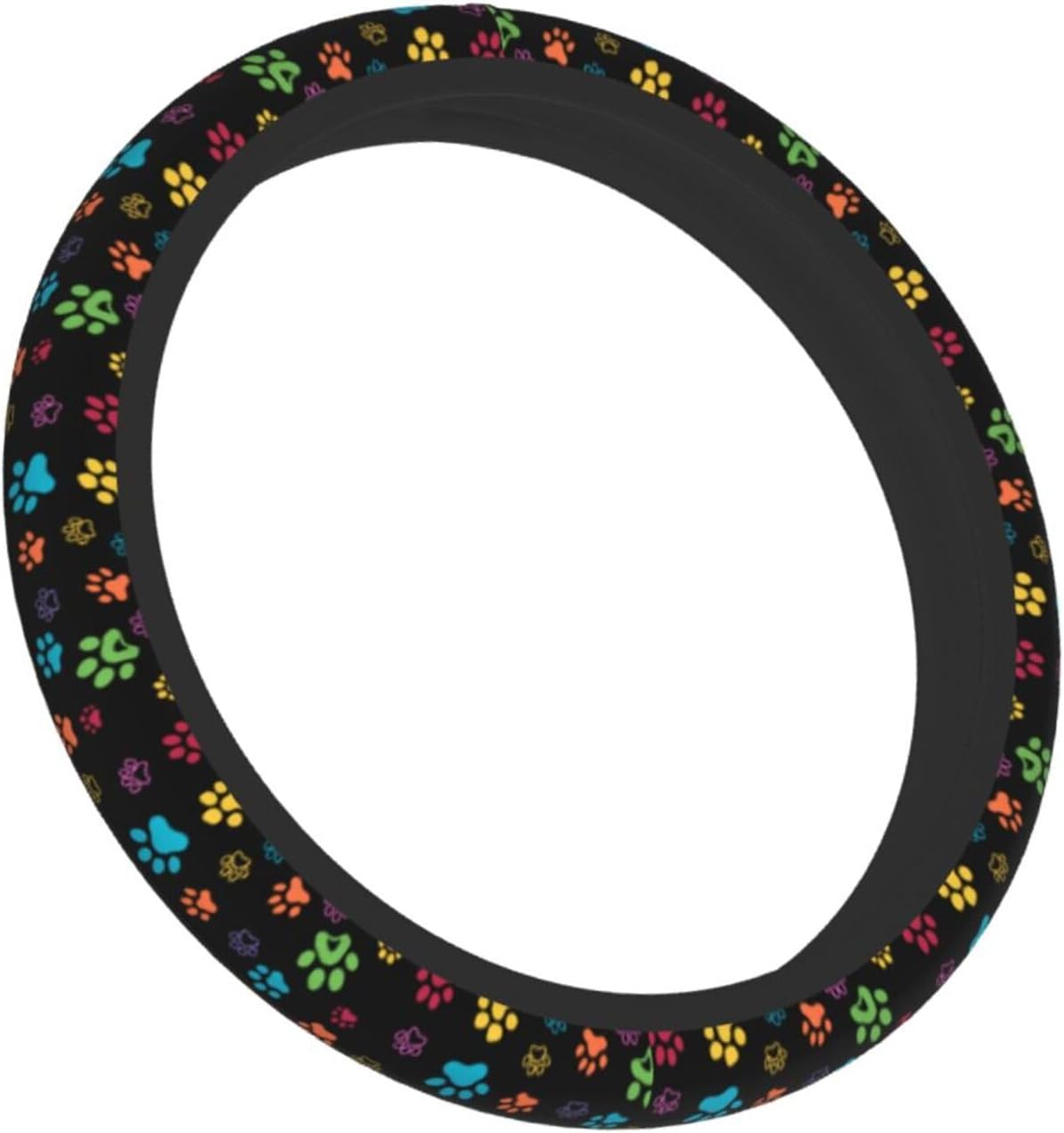 Leopard Steering Wheel Covers Non Slip Neoprene Steering Wheel Protector Cover Universal 15 Inch for Men Women